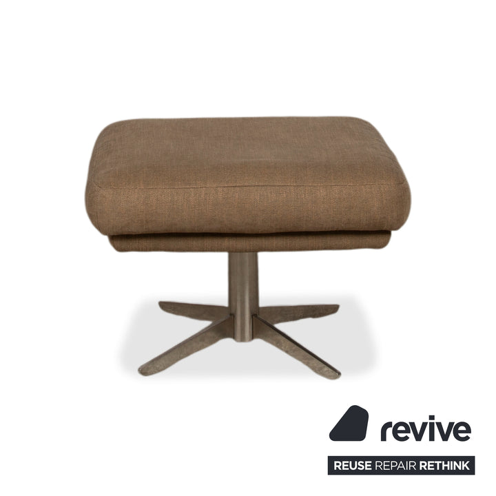 Musterring MR 495 Tissu fauteuil gris taupe avec repose-pieds fonction manuelle