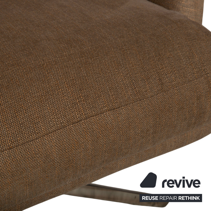 Musterring MR 495 Tissu fauteuil gris taupe avec repose-pieds fonction manuelle