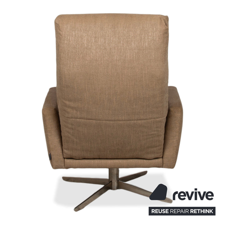 Musterring MR 495 Tissu fauteuil gris taupe avec repose-pieds fonction manuelle