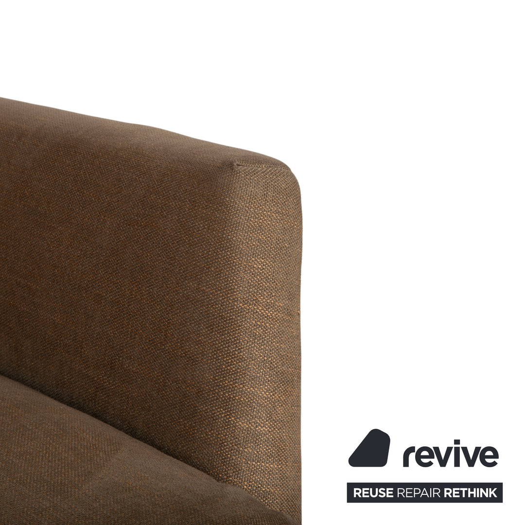 Musterring MR 495 Tissu fauteuil gris taupe avec repose-pieds fonction manuelle