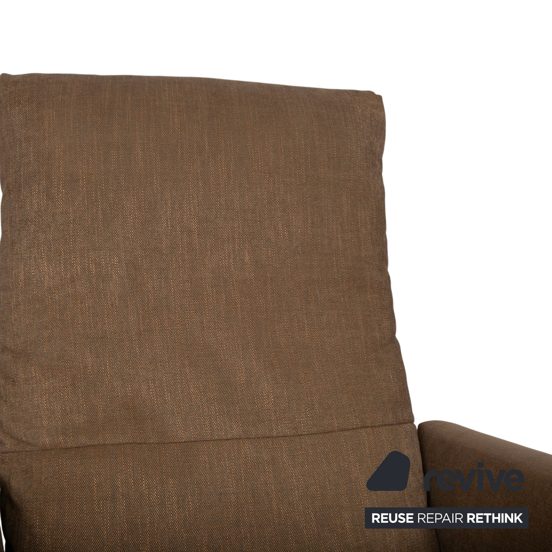 Musterring MR 495 Tissu fauteuil gris taupe avec repose-pieds fonction manuelle