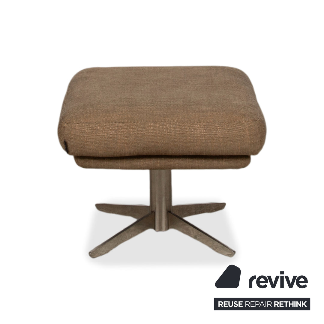 Musterring MR 495 Tissu fauteuil gris taupe avec repose-pieds fonction manuelle