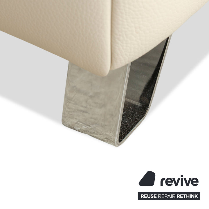 Musterring MR 680 Leder Hocker Creme