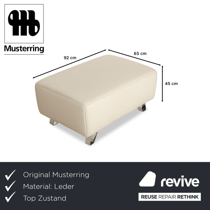 Musterring MR 680 Leder Hocker Creme
