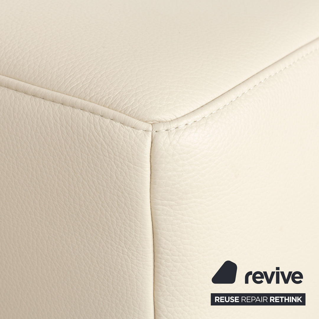 Musterring MR 680 Leder Hocker Creme