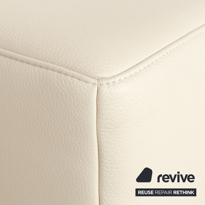 Musterring MR 680 Leder Hocker Creme