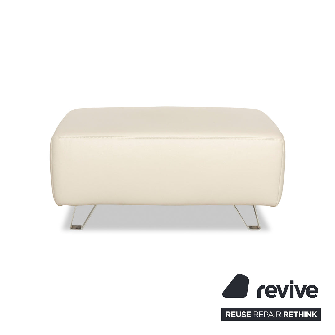 Musterring MR 680 Leder Hocker Creme