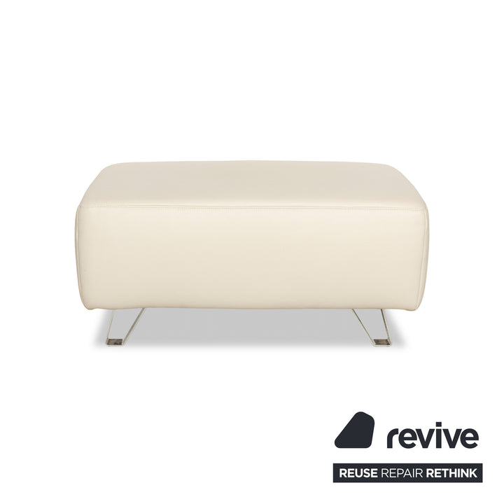 Musterring MR 680 Leder Hocker Creme