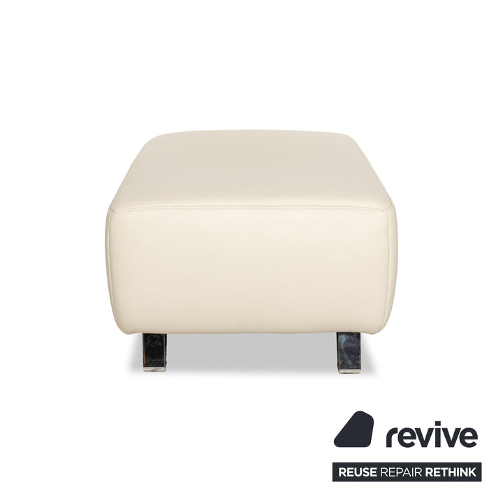 Musterring MR 680 Leder Hocker Creme