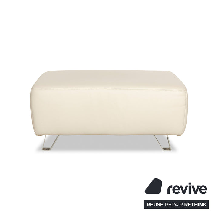 Musterring MR 680 Leder Hocker Creme