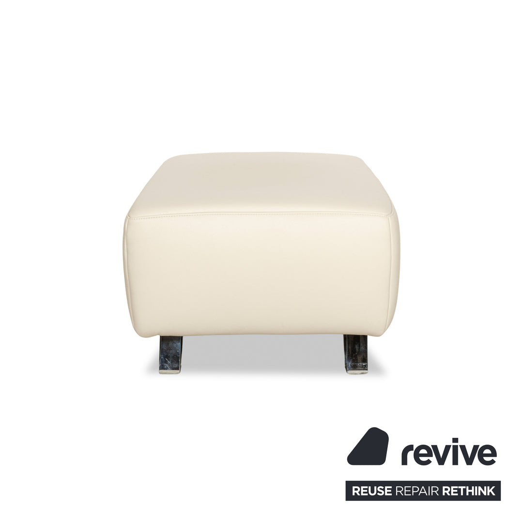 Musterring MR 680 Leder Hocker Creme