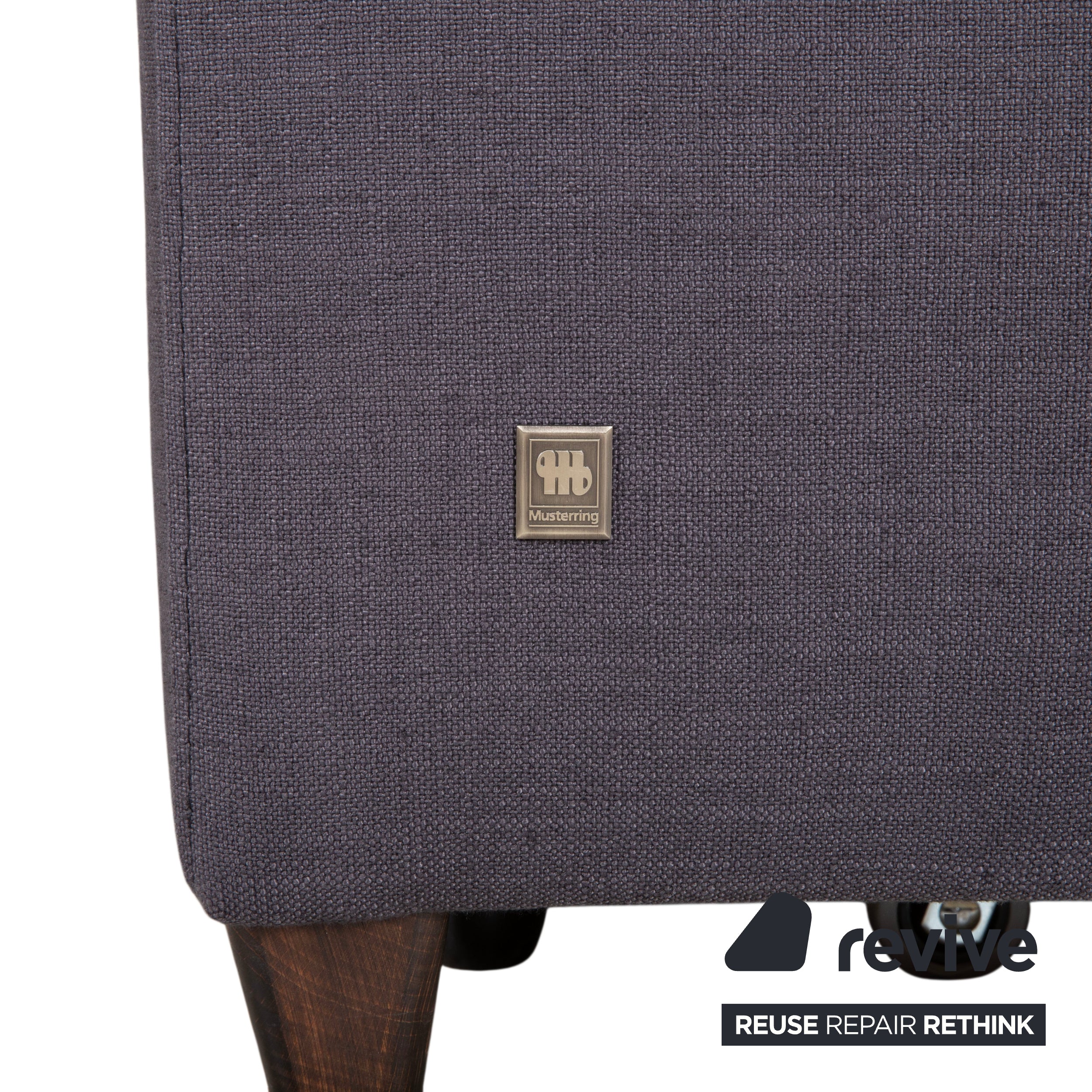 Musterring MR 837 Stoff Zweisitzer Anthrazit Grau Sofa Couch manuelle Schlaffunktion