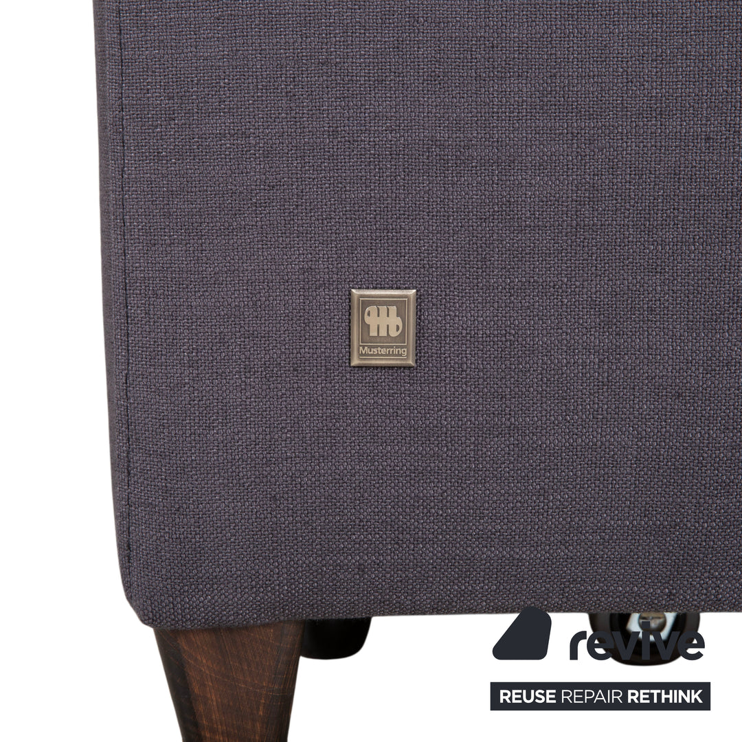 Musterring MR 837 Stoff Zweisitzer Anthrazit Grau Sofa Couch manuelle Schlaffunktion