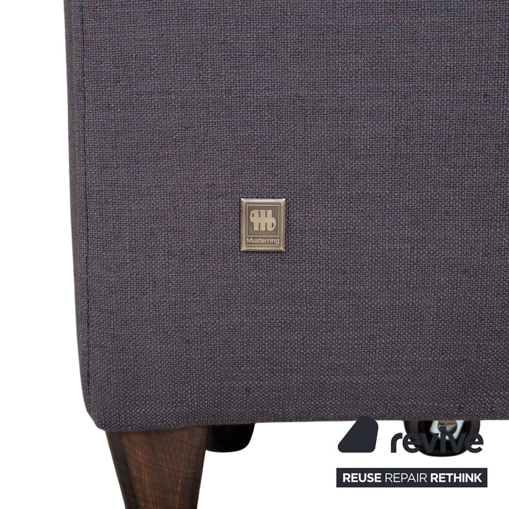 Musterring MR 837 Stoff Zweisitzer Anthrazit Grau Sofa Couch manuelle Schlaffunktion