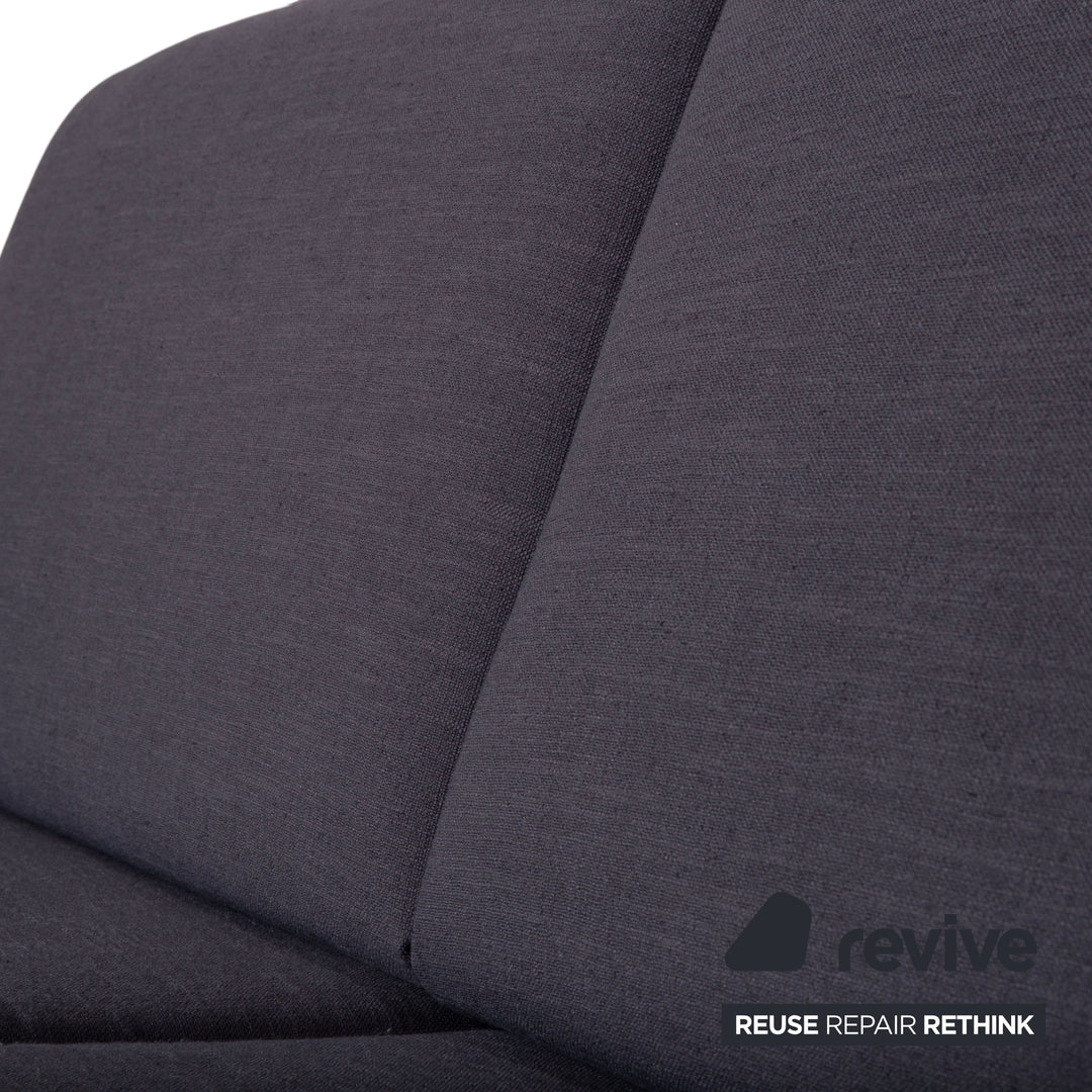 Musterring MR 837 Stoff Zweisitzer Anthrazit Grau Sofa Couch manuelle Schlaffunktion