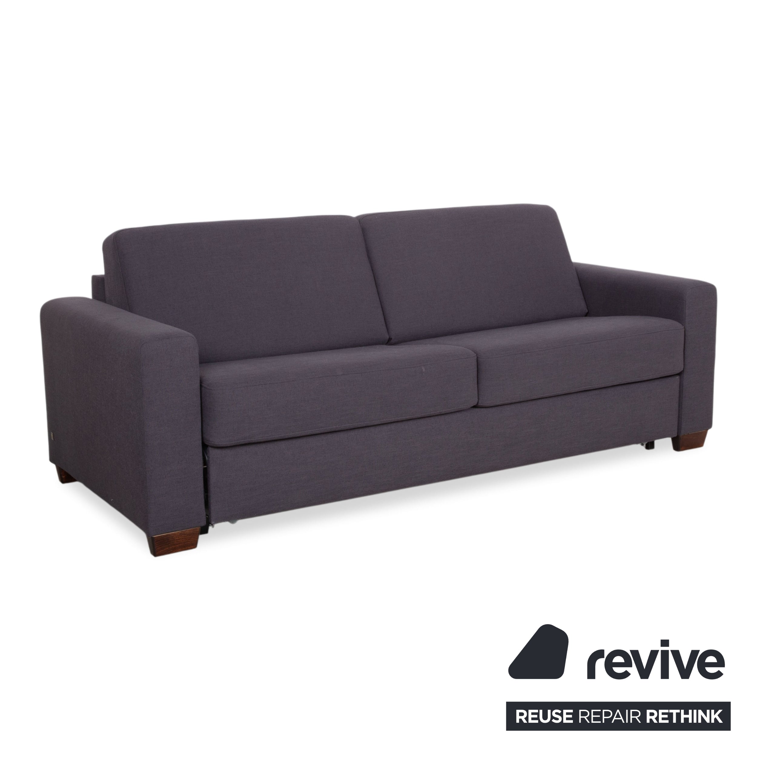 Musterring MR 837 Stoff Zweisitzer Anthrazit Grau Sofa Couch manuelle Schlaffunktion