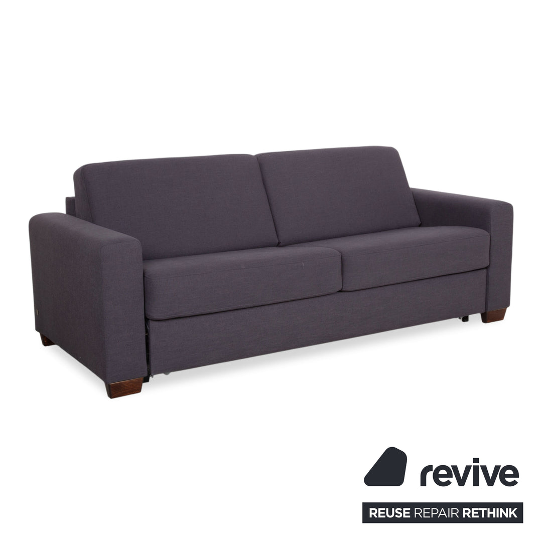 Musterring MR 837 Fabric Two-Seater Anthracite Grey Sofa Couch Manual Sleeping Function