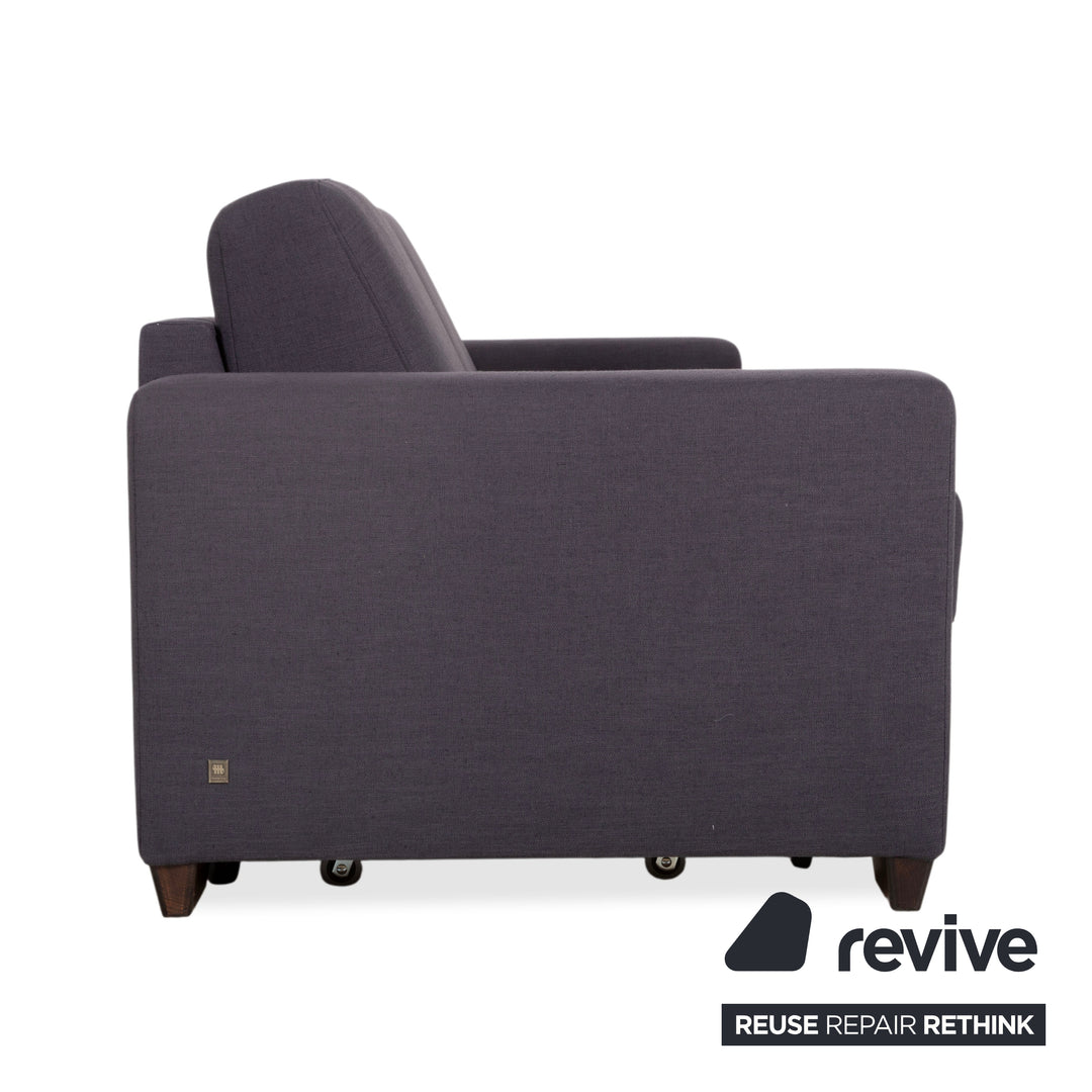 Musterring MR 837 Stoff Zweisitzer Anthrazit Grau Sofa Couch manuelle Schlaffunktion