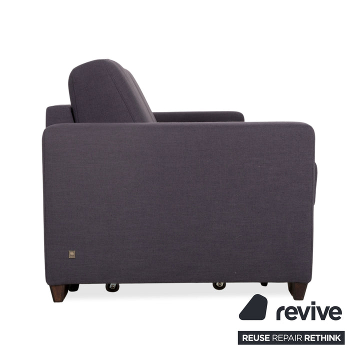 Musterring MR 837 Stoff Zweisitzer Anthrazit Grau Sofa Couch manuelle Schlaffunktion