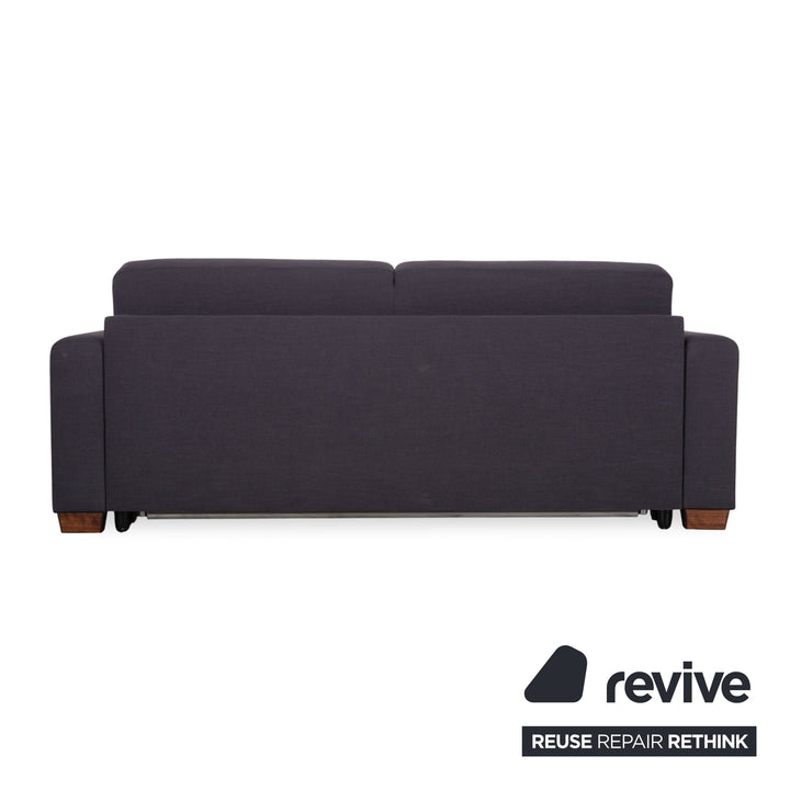 Musterring MR 837 Fabric Two-Seater Anthracite Grey Sofa Couch Manual Sleeping Function