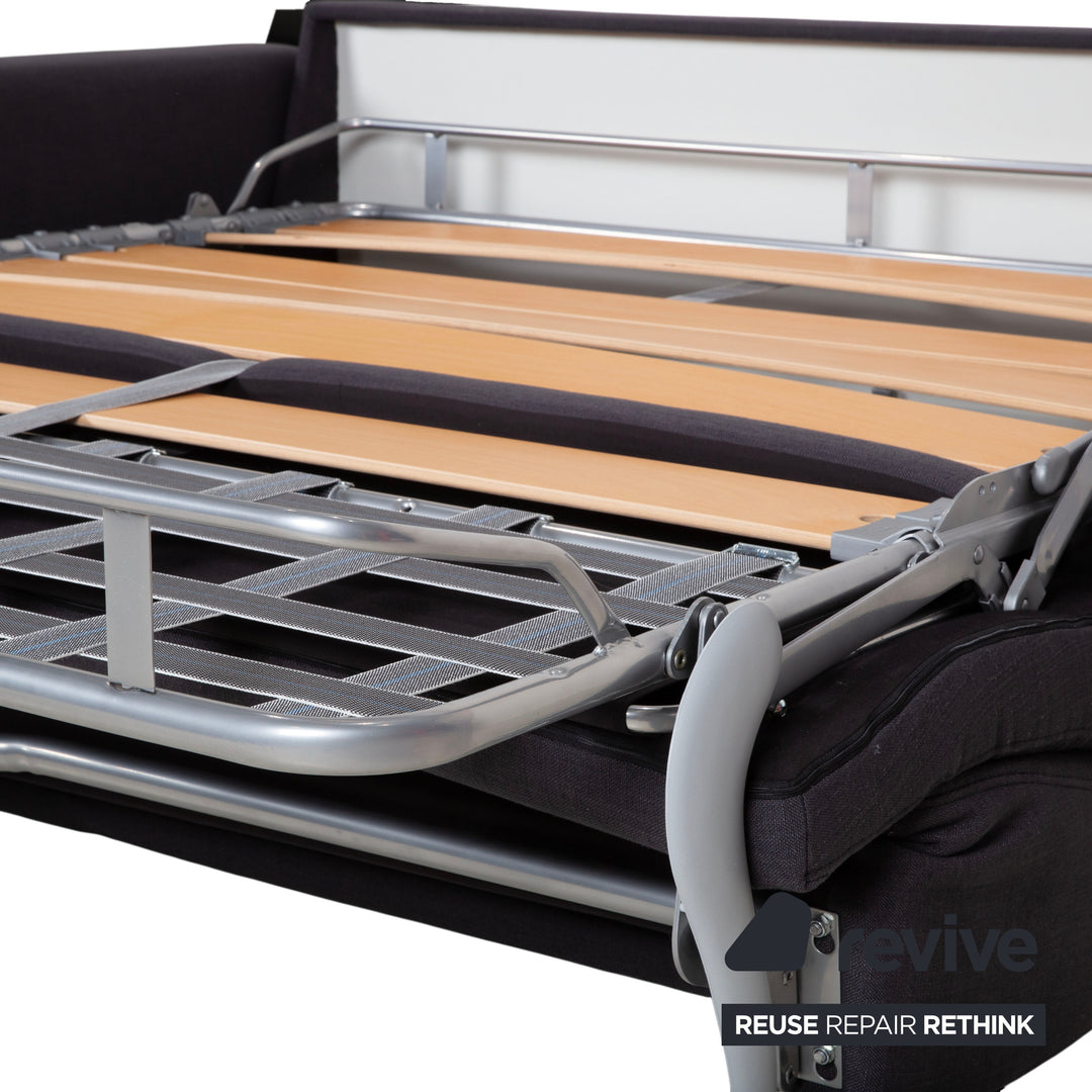 Musterring MR 837 Stoff Zweisitzer Anthrazit Grau Sofa Couch manuelle Schlaffunktion