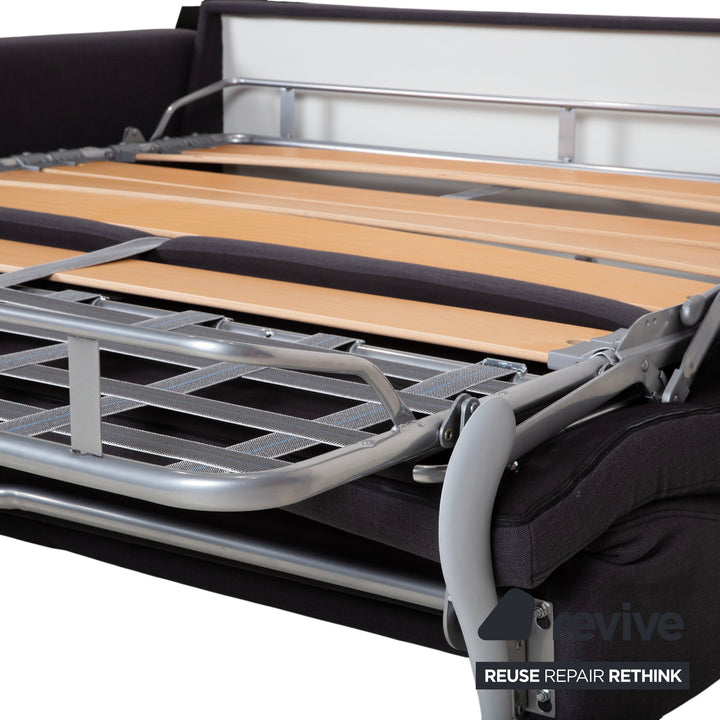 Musterring MR 837 Stoff Zweisitzer Anthrazit Grau Sofa Couch manuelle Schlaffunktion
