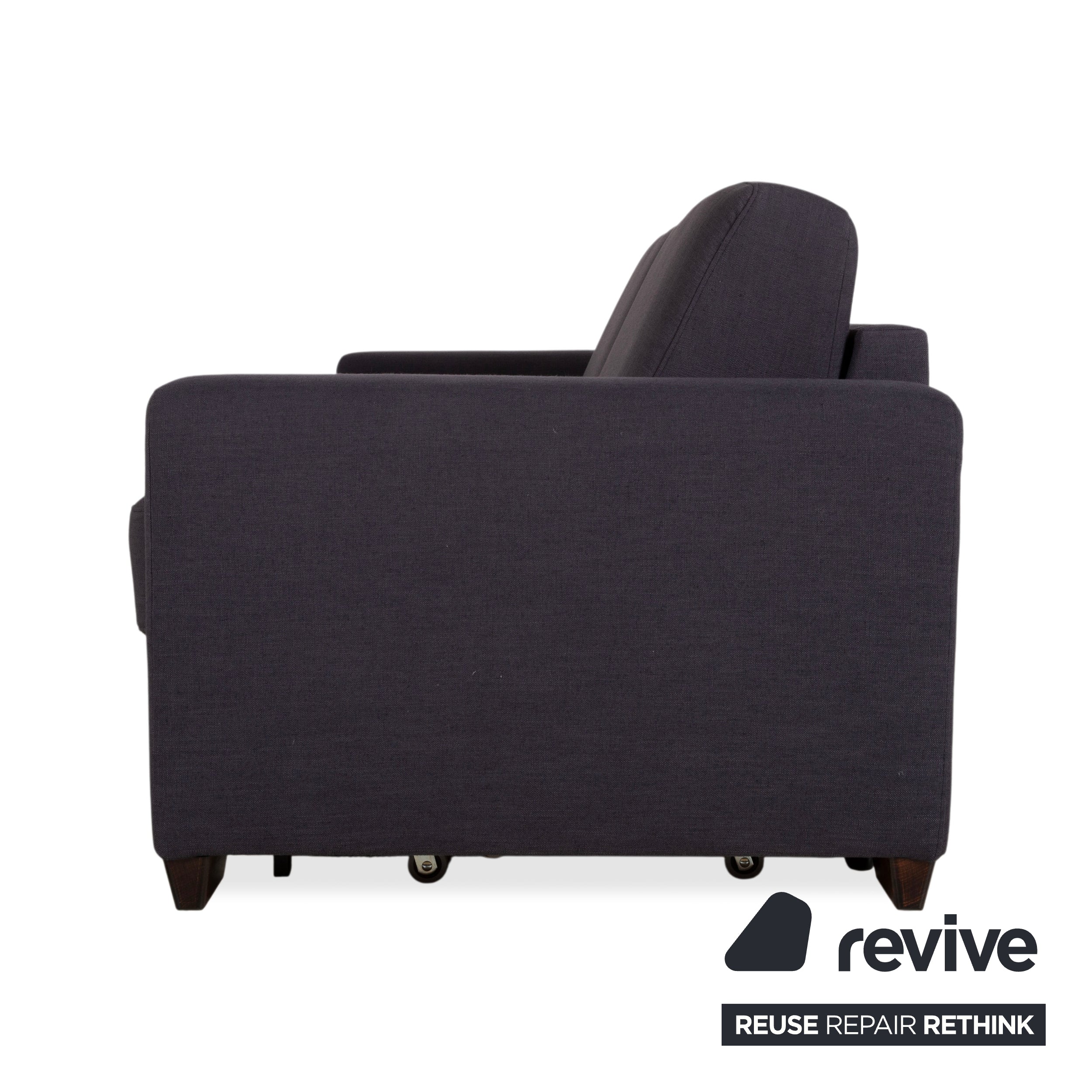 Musterring MR 837 Stoff Zweisitzer Anthrazit Grau Sofa Couch manuelle Schlaffunktion