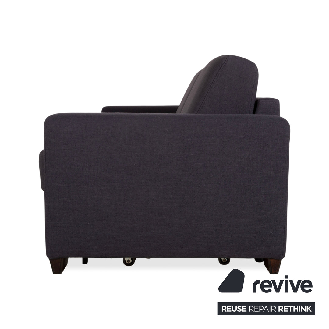 Musterring MR 837 Stoff Zweisitzer Anthrazit Grau Sofa Couch manuelle Schlaffunktion