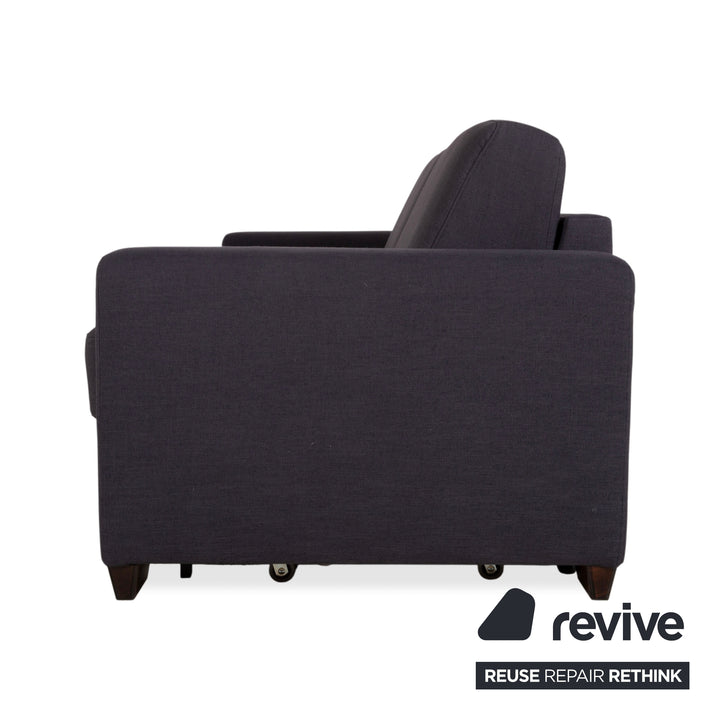 Musterring MR 837 Stoff Zweisitzer Anthrazit Grau Sofa Couch manuelle Schlaffunktion