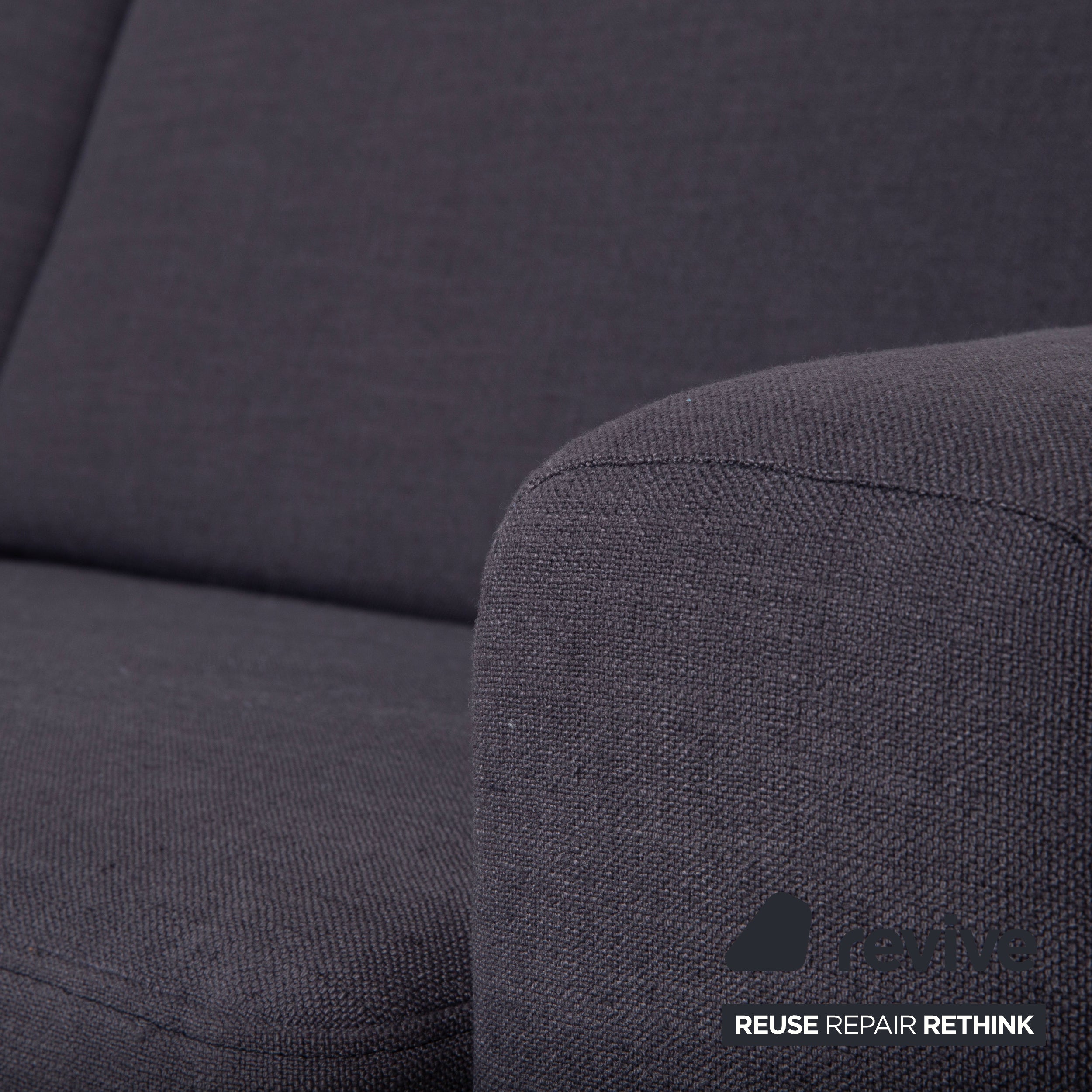 Musterring MR 837 Stoff Zweisitzer Anthrazit Grau Sofa Couch manuelle Schlaffunktion