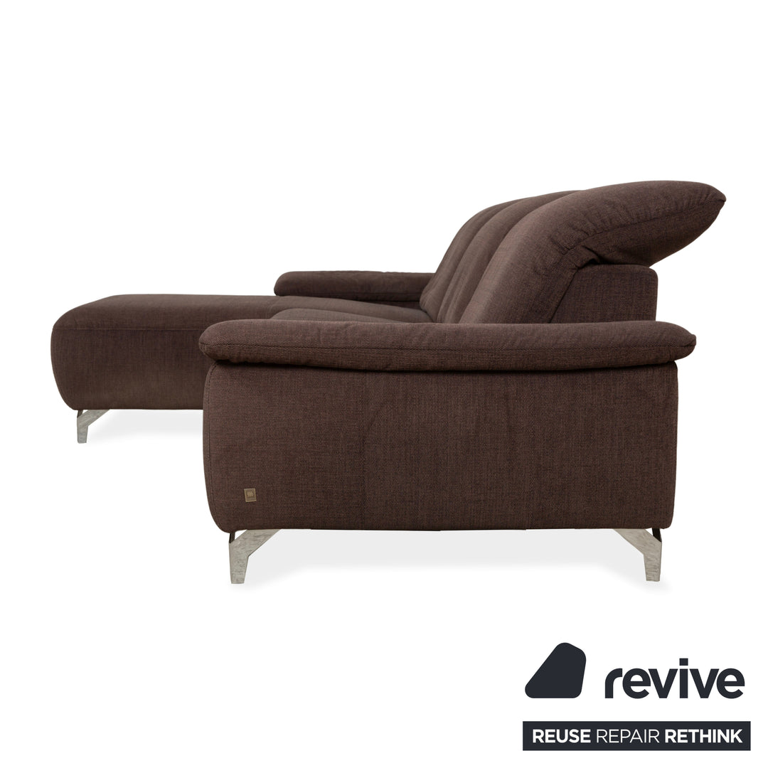 Musterring MR370 Stoff Ecksofa Braun manuelle Funktion Sofa Couch
