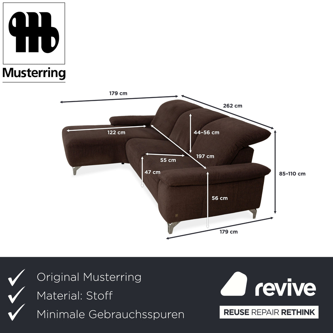 Musterring MR370 Stoff Ecksofa Braun manuelle Funktion Sofa Couch