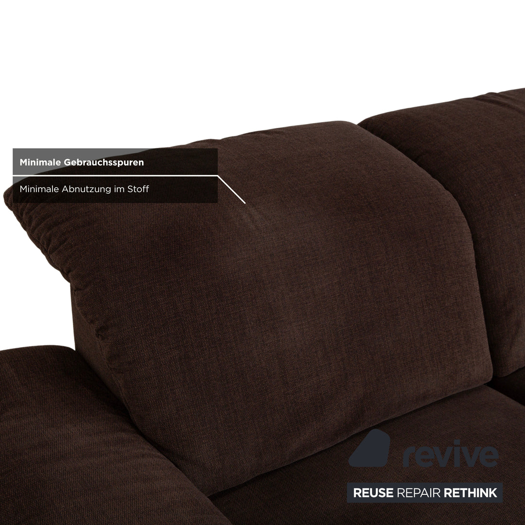 Musterring MR370 Stoff Ecksofa Braun manuelle Funktion Sofa Couch