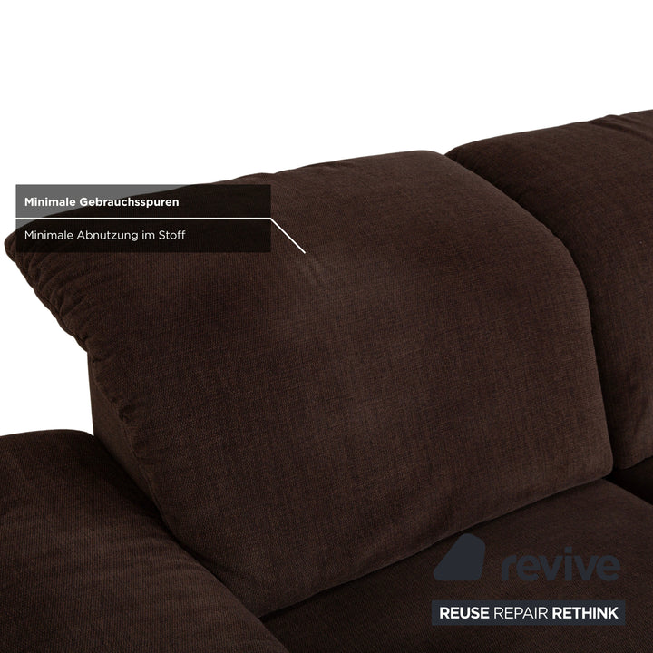 Musterring MR370 Stoff Ecksofa Braun manuelle Funktion Sofa Couch