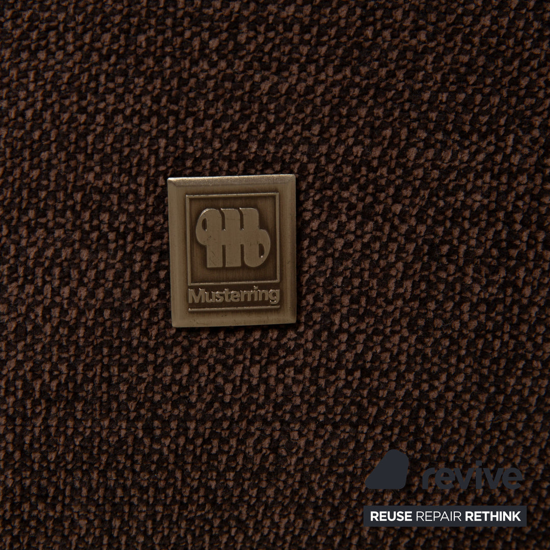 Canapé d'angle en tissu marron Musterring MR370 avec fonction manuelle