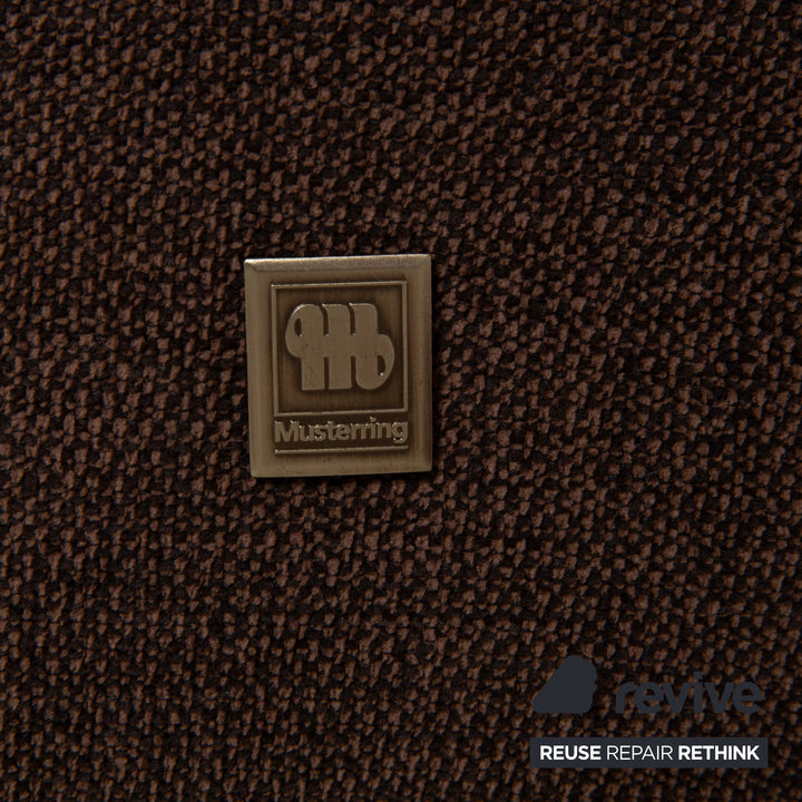 Canapé d'angle en tissu marron Musterring MR370 avec fonction manuelle