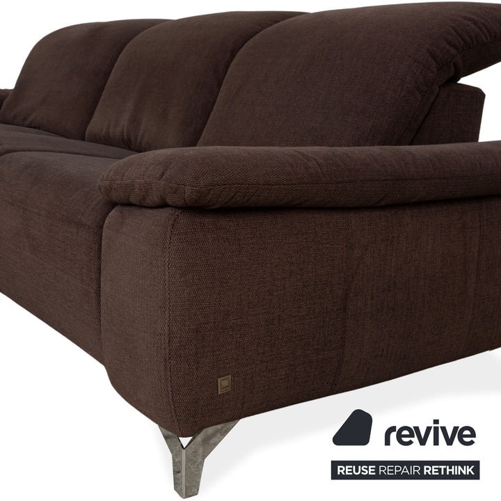 Musterring MR370 Stoff Ecksofa Braun manuelle Funktion Sofa Couch