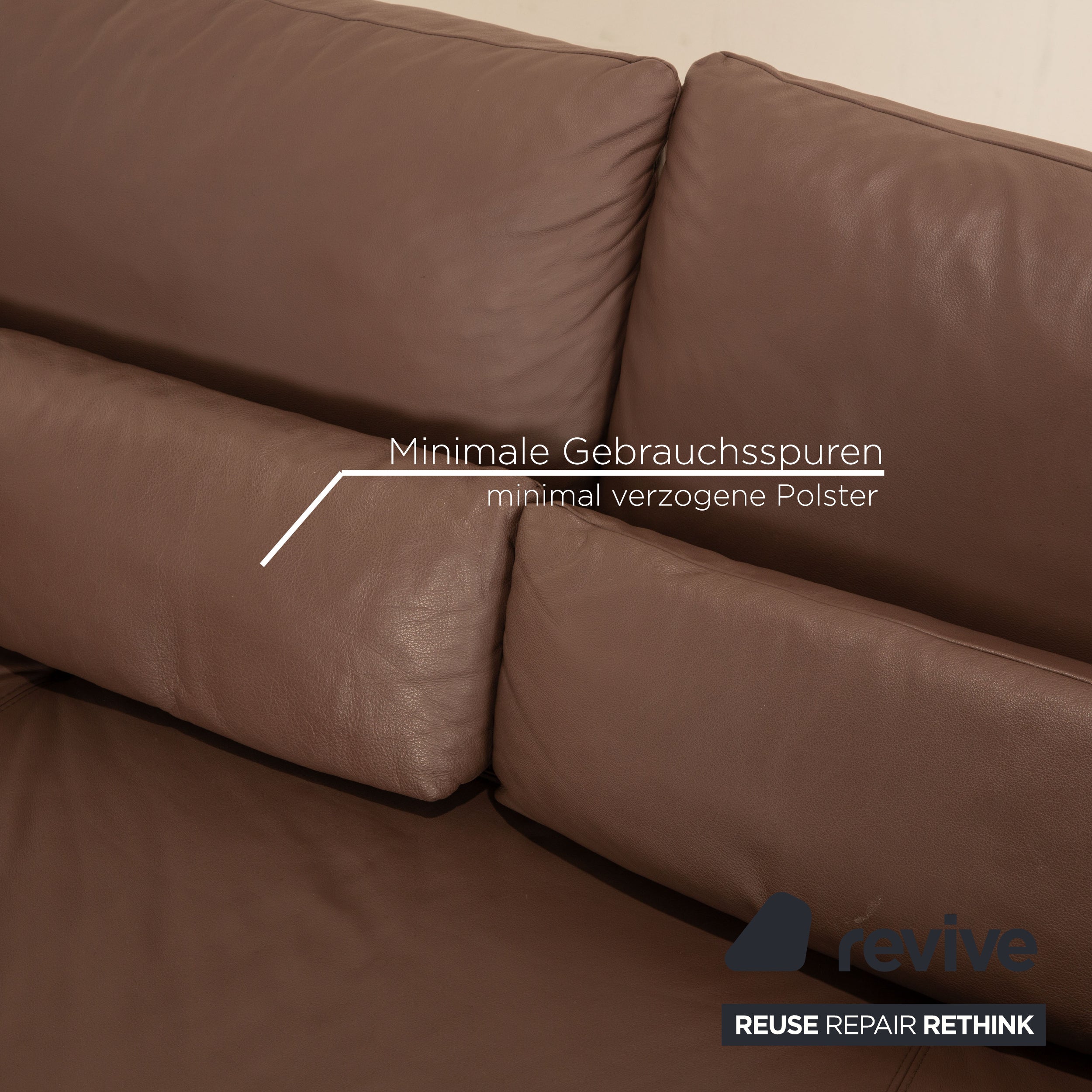 Musterring MR680 Leder Ecksofa Braun Sofa Couch manuelle Funktion