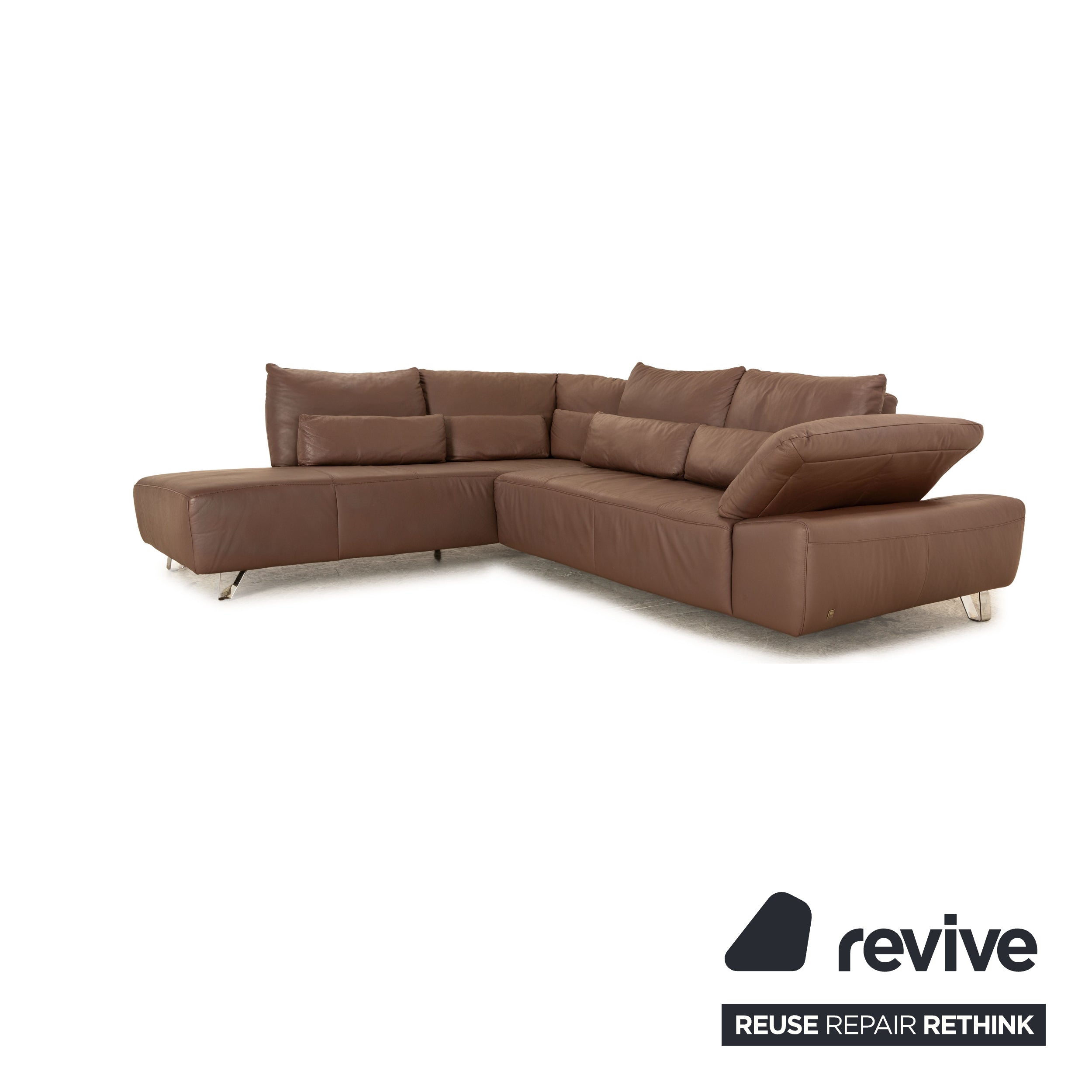 Musterring MR680 Leder Ecksofa Braun Sofa Couch manuelle Funktion