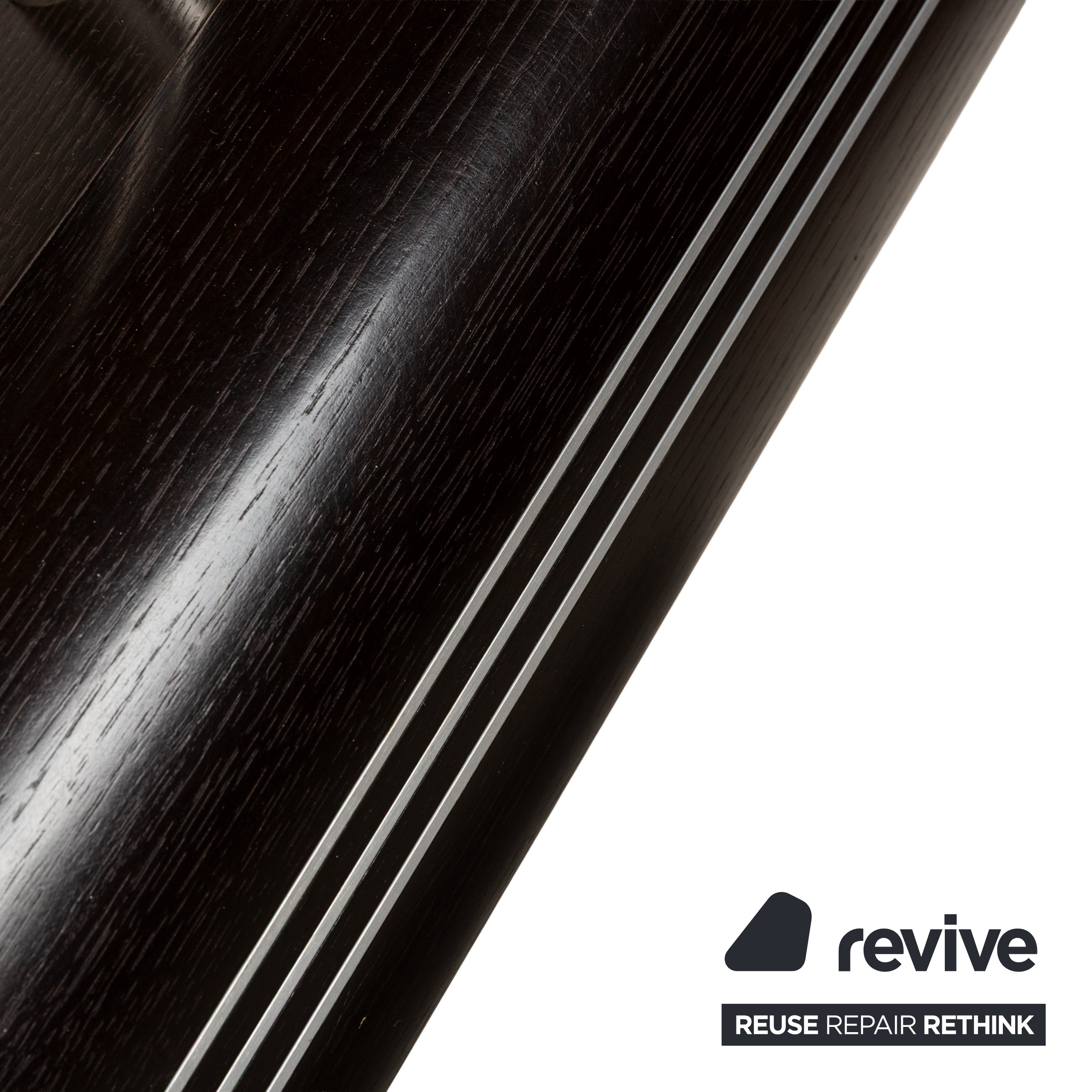 Musterring Rosario dining table wood glass brown dark brown silver 195 x 75 x 95cm