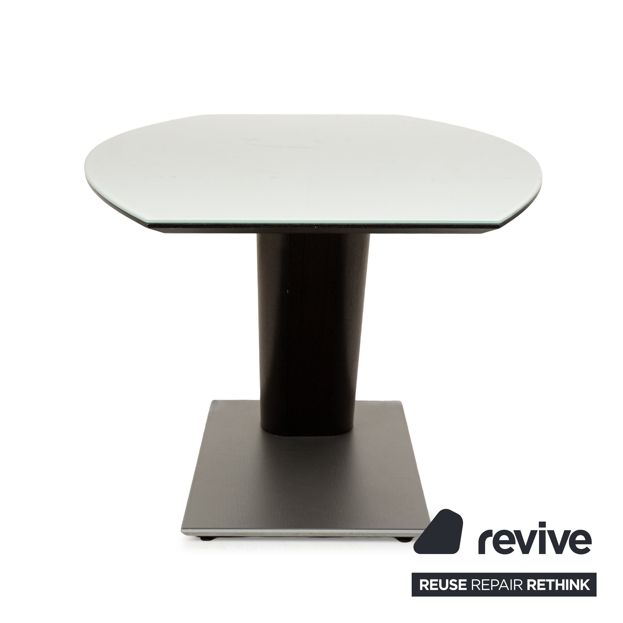 Musterring Rosario dining table wood glass brown dark brown silver 195 x 75 x 95cm