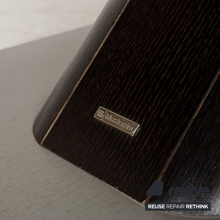 Musterring Rosario dining table wood glass brown dark brown silver 195 x 75 x 95cm