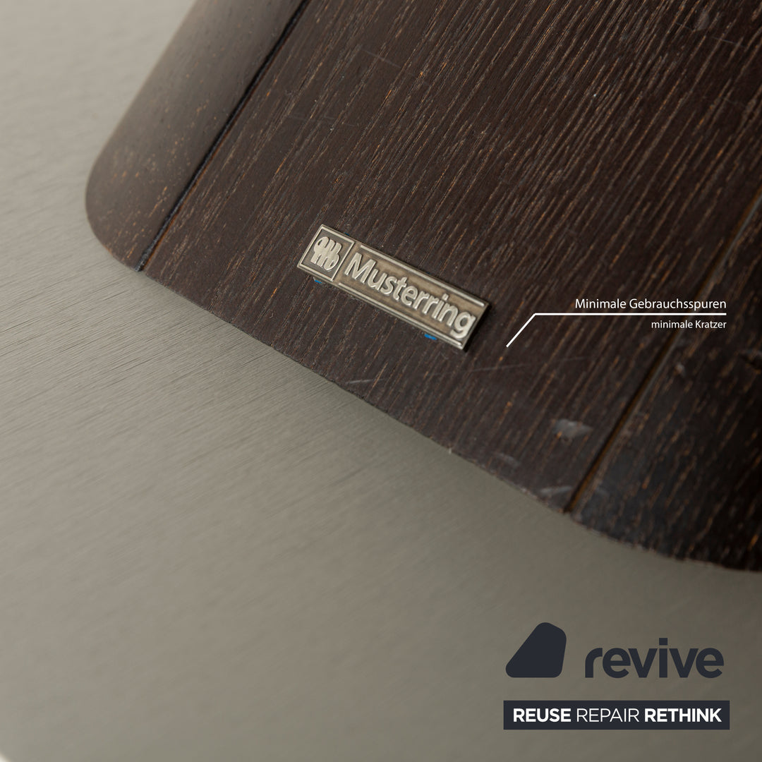 Musterring Rosario glass dining table dark brown wood metal