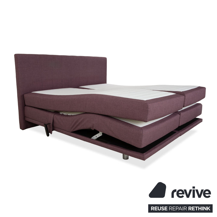 Musterring Stoff Bett Boxspringbett Lila Rosé elektrische Funktion