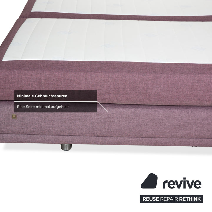Musterring Stoff Bett Boxspringbett Lila Rosé elektrische Funktion