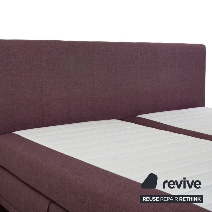 Musterring Stoff Bett Boxspringbett Lila Rosé elektrische Funktion