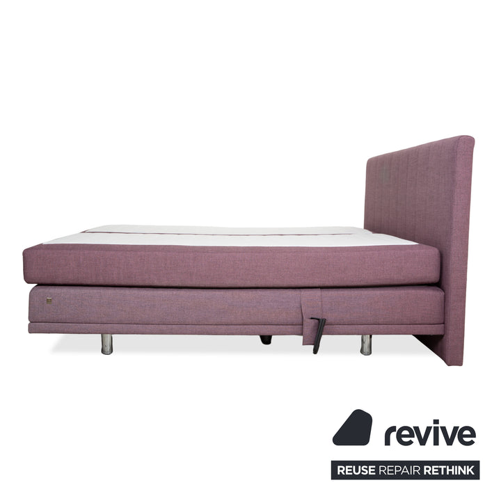 Musterring Stoff Bett Boxspringbett Lila Rosé elektrische Funktion