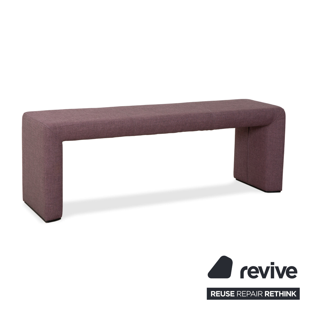 Musterring Stoff Bett Boxspringbett Hocker Lila Rosé elektrische Funktion