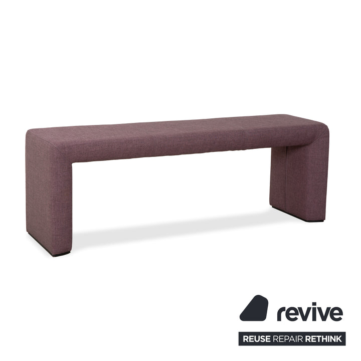Musterring Stoff Bett Boxspringbett Hocker Lila Rosé elektrische Funktion