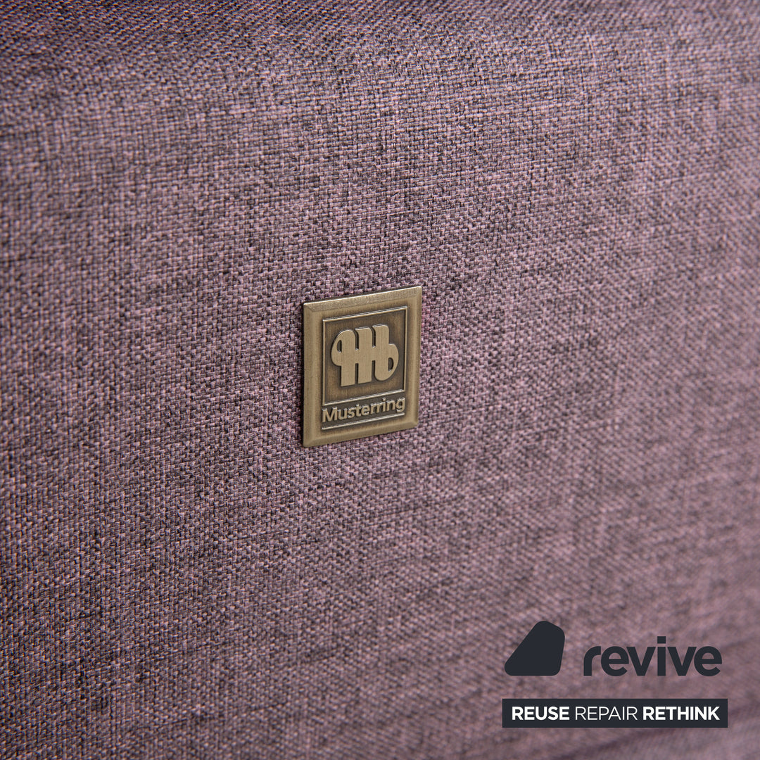 Musterring Stoff Bett Boxspringbett Hocker Lila Rosé elektrische Funktion